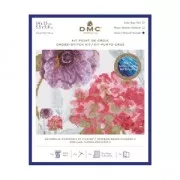 Kit Broderie traditionnelle DMC Point de croix - Aquarelle Hortensia et Pivoine x1