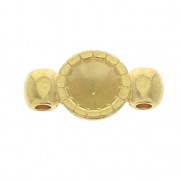 Intercalaire 2 anneaux pour cabochon ou strass 5 mm Doré à l'or fin x1|raw }}