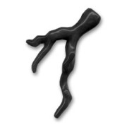 Pendentif branche 50x30 mm - Noir x1|raw }}