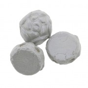Perles Cabochons Fleurs Rosetta - 2 trous - 6 mm Alabaster Pastel Grey x20