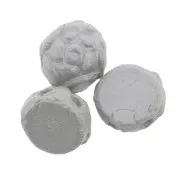 Perles Cabochons Fleurs Rosetta - 2 trous - 6 mm Alabaster Pastel Grey x20