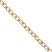 Chaîne maille Forçat 2,5 mm Doré à l'or fin x1m