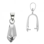 Attache pendentif 22 mm rhodié x1
