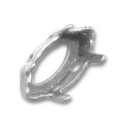 Serti griffe navette PureCrystal 4228 10x5 mm - Argenté vieilli x1