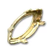 Serti griffe pour navette PureCrystal 4228 15x7 mm - Doré x1