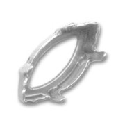 Serti griffe pour navette PureCrystal 4228 15x7 mm - Argenté Vieilli x1