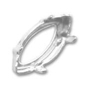 Serti griffe pour navette PureCrystal 4228 15x7 mm - Argenté x1