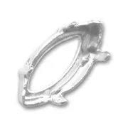 Serti griffe pour navette PureCrystal 4228 15x7 mm - Argenté x1