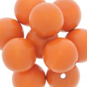 Perles rondes en bois 20 mm - Orange x5|raw }}