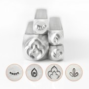 Set de 4 poinçons à frapper ImpressArt 9.5 et 4 mm Mandala - version 5|raw }}