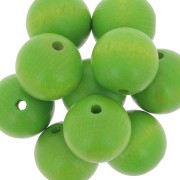 Perles rondes en bois 20 mm - Vert clair x5|raw }}