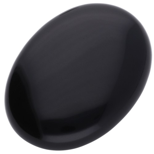 Cabochon ovale 40x30 mm - Agate noire x1