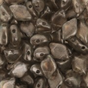 Perles en verre Gemduo 2 trous 8x5 mm Halo Champagne x10g