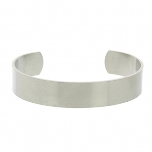 Bracelet plat 12.5x150 mm à décorer en acier inox 316 x1