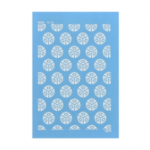 Silk Screen Moiko pour Pâte polymère 74x105 mm - Motif Boule 3D Floral 10.18