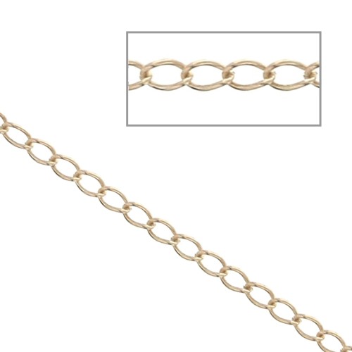 Chaîne maille Rombo 1,1 mm en Rose Gold filled (or laminé)  x 1 m