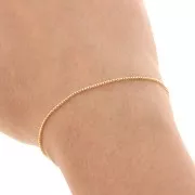 Chaîne maille Vénitienne 1 mm en Gold filled (or laminé)  x 50 cm