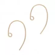Crochets d'oreilles fil 13 mm en Gold filled (or laminé)    x2
