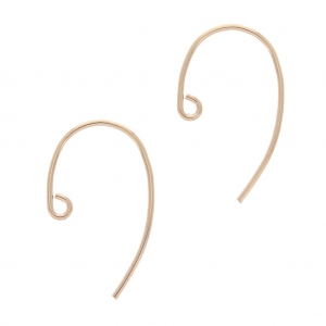 Crochets d'oreilles fil 13 mm en Gold filled (or laminé)    x2