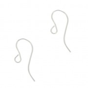 Crochets d'oreilles fil 11 mm en Argent 925  x2|raw }}