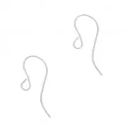 Crochets d'oreilles fil 11 mm en Argent 925  x2