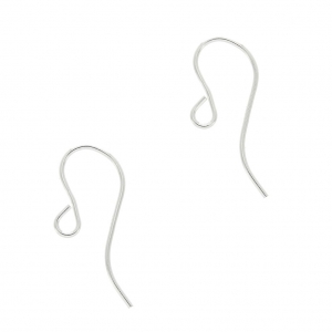 Crochets d'oreilles fil 11 mm en Argent 925  x2