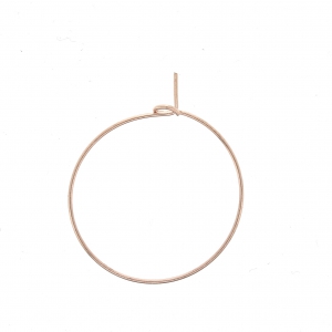 Créoles fil à décorer 25 mm - Doré Rose x2