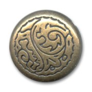 Perle bombée en résine CCB 25 mm Bronze x 1