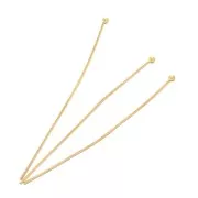 Clous tête boule 50x0.8 mm Doré à l'or fin x25