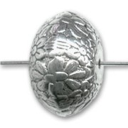 Perle Ronde aplatie en résine CCB 20x14 mm Argenté x1|raw }}