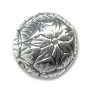 Perle Ronde en résine CCB 13 mm Argenté vieilli x 1