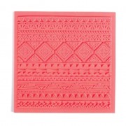 Plaque de texture 9 cm pour pâte polymère - Ethnique x1