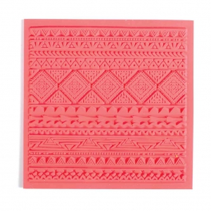 Plaque de texture 9 cm pour pâte polymère - Ethnique x1