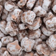 Perles en verre Ginko Duo 2 trous 7.5x7.5 mm Opaque Copper Splash x10g|raw }}