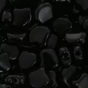 Perles en verre Ginko Duo 2 trous 7.5x7.5 mm Jet x10g