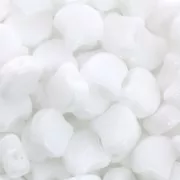 Perles en verre Ginko Duo 2 trous 7.5x7.5 mm Opaque White x10g