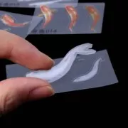 8 stickers autocollants effet 3D -Poissons rouges -accessoires & bijoux en résine