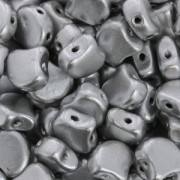 Perles en verre Ginko Duo 2 trous 7.5x7.5 mm Labrador Mat x10g