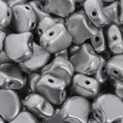 Perles en verre Ginko Duo 2 trous 7.5x7.5 mm Labrador Mat x10g