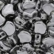 Perles en verre Ginko Duo 2 trous 7.5x7.5 mm Labrador x10g