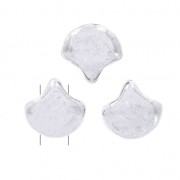 Perles en verre Ginko Duo 2 trous 7.5x7.5 mm Labrador x10g