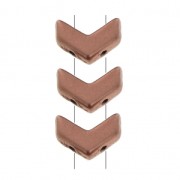 Perles en verre Chevron Beads 10x4 mm Light Copper Mat x30