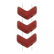 Perles en verre Chevron Beads 10x4 mm Red Metallic Mat x30