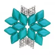 Cymbal Bead Substitute - Perle métal pour perles Gemduo 8x5mm Plaka Arg vieilli x1