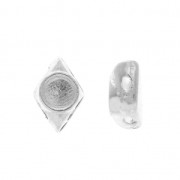 Cymbal - Perle pour Gemduo 8x5mm Areti avec fond plat cabochon 3mm Arg vieilli x1|raw }}