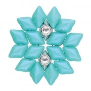 Cymbal - Perle pour Gemduo 8x5mm Areti avec fond plat cabochon 3mm Arg vieilli x1