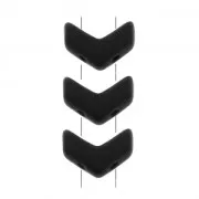 Perles en verre Chevron Beads 10x4 mm Jet Mat x30