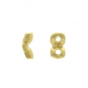 Cymbal Side Bead - Perle en métal pour Superduo 2.5x5mm Kaparia Doré à l'or fin x1|raw }}