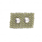 Cymbal - Perle en métal pour Rocaille Miyuki 8/0 - 5 mm Kymo Argenté vieilli x1