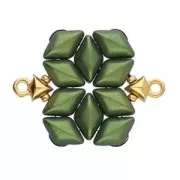 Cymbal - Embout de finition pour tissage de perles GemDuo 4.5x7mm Kleftiko Doré à l'or fin x1